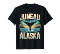 Juneau Alaska Ballena Norte y Luces Paisaje Camiseta