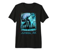 Juneau Alaska Howling Wolf Moon Forest Nature Lover Camiseta Premium