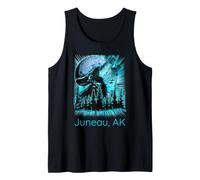 Juneau Alaska Howling Wolf Moon Forest Nature Lover Camiseta sin Mangas
