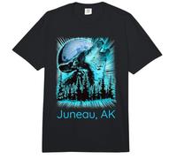 Juneau Alaska Howling Wolf Moon Forest Nature Lover Comfort Colors Adult Heavyweight T-Shirt