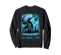 Juneau Alaska Howling Wolf Moon Forest Nature Lover Sudadera