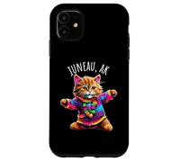 Juneau Alaska USA - Divertido diseño de Gato bailarín Colorido Carcasa para iPhone 11