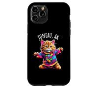 Juneau Alaska USA - Divertido diseño de Gato bailarín Colorido Carcasa para iPhone 11 Pro