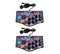JUNELIONY 2X Retro Joystick de USB del Controlador de Juegos de Arcade Rocker para Ps2 / Ps3 / Pc/Android Smart Tv Vibrador Incorporado Joystick de Ocho Direcciones (No.A)