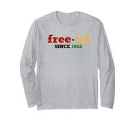 Junenth Libre de Melanina ish Desde 1865 Orgullo Negro Manga Larga