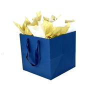 JUNESHE Bolsas de regalo grandes azul marino con asas y papel de seda, bolsa de regalo gigante cuadrada de 11.8 pulgadas, bolsa de regalo grande XL, bolsas de regalo extra grandes superiores,