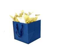 JUNESHE Bolsas de regalo grandes azul marino con asas y papel de seda, bolsa de regalo gigante cuadrada de 9.84 pulgadas, bolsa de regalo grande grande, bolsas de regalo extragrandes, cumpleaños,