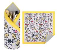 Junesters Bolsa de maquillaje de tela mágica autoadhesiva, bolsas de cosméticos plegables, bolsa organizadora de maquillaje, bolsa de lente de cámara de moda, bolsa de maquillaje portátil de viaje