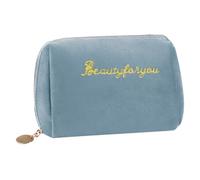 Junesters Bolsa de maquillaje de terciopelo, bolsa de viaje para mujer con cremallera, bolsas de terciopelo pequeñas de portabilidad, bolsa de almacenamiento de servilletas sanitarias de franela,