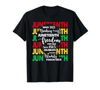 Juneteenth 1865 Afri Freedon Rompiendo cadenas raíces liberales Camiseta