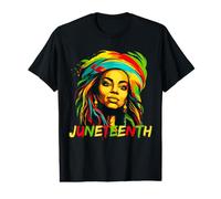 Juneteenth 1865 Historia Negra Africana Mujeres Camiseta gráfica económica