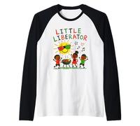 Juneteenth 1865 Historia Negra Libertad Pequeño Libertador Camiseta Manga Raglan
