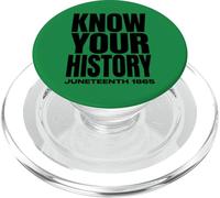 Juneteenth 1865 Know Your History Freedom Day PopSockets PopGrip para MagSafe