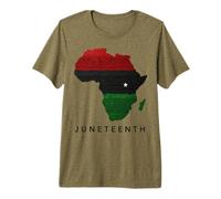 Juneteenth Africa Map Freedom Celebration Camiseta Premium