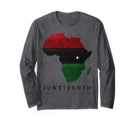 Juneteenth Africa Map Freedom Celebration Manga Larga