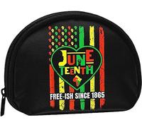 Juneteenth African American Black Liberation Free Ish Since 1865 Celebration Freedom Monedero Monedero Mujeres y niñas Lindo Bolso de Moda Cambiar Bolsa Titular de la Llave Mujer Monedero Regalo