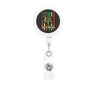 Juneteenth African American Black Liberation Free-Ish Since 1865 Celebration Freedom - Soporte retráctil para insignia, clip para carrete, soporte para tarjeta de identificación para enfermera, estudi