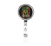 Juneteenth African American Black Liberation Free-Ish Since 1865 Celebration Freedom - Soporte retráctil para insignia, clip para carrete, soporte para tarjeta de identificación para enfermera, estudi