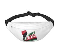 Juneteenth African American Freedom Black History - Riñonera cruzada del 19 de junio para senderismo, correr, viajes, ciclismo e informal, Black, Talla única, Cinturón de dinero