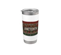 Juneteenth African Pattern Freedom Day Celebration Vaso térmico de acero inoxidable de doble pared