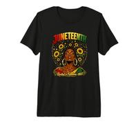 Juneteenth arraigado en la Libertad 1865 Historia Negra Mujeres Negras Camiseta Premium