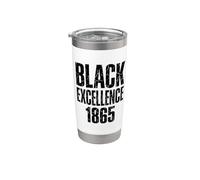 Juneteenth Black Excellence 1865 Vaso térmico de acero inoxidable de doble pared