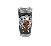 Juneteenth Black Girl Magic Melanin Mujeres Piel Marrón Chicas Vaso térmico de acero inoxidable de doble pared