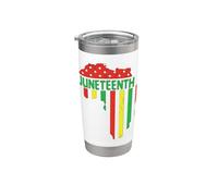 Juneteenth Black King Melanin Queen Niños Niños Niñas Vaso térmico de acero inoxidable de doble pared