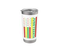 Juneteenth Black King Melanin Queen Niños Niños Niñas Vaso térmico de acero inoxidable de doble pared