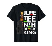Juneteenth Black King Melanina Padre Papá Hombres Hijo Bruh Da Boy Camiseta