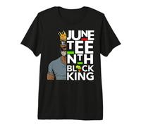 Juneteenth Black King Melanina Padre Papá Hombres Hijo Bruh Da Boy Camiseta Premium