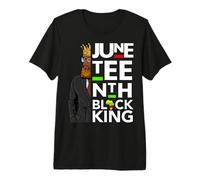 Juneteenth Black King Melanina Padre Papá Hombres Hijo Bruh Da Boy Camiseta Premium