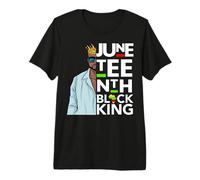 Juneteenth Black King Melanina Padre Papá Hombres Hijo Bruh Da Boy Camiseta Premium