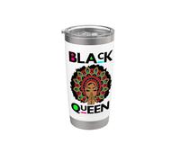 Juneteenth Black Queen 1865 4 de julio Melanina Mujeres Sista Vaso térmico de acero inoxidable de doble pared