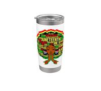 Juneteenth Black Queen Girl Magic Melanin Girl Power Women Vaso térmico de acero inoxidable de doble pared