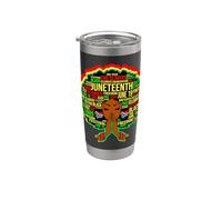 Juneteenth Black Queen Girl Magic Melanin Girl Power Women Vaso térmico de acero inoxidable de doble pared