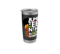 Juneteenth Black Queen Melanin Mujeres Sis Girl Sista Auntie Vaso térmico de acero inoxidable de doble pared