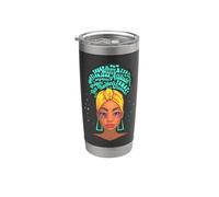 Juneteenth Black Queen Mujeres Hermosas Melanina Reina Mujer Vaso térmico de acero inoxidable de doble pared