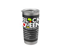 Juneteenth Black Queen Mujeres Mamá Tía Hermana Melanina Chicas Vaso térmico de acero inoxidable de doble pared