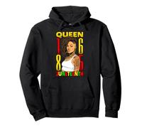 Juneteenth Black Queen Tatuado Tatuado Loc'd Hair Girl 1865 Sudadera con Capucha