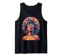 Juneteenth Black Woman Queen Afro African Melanin Dripping Camiseta sin Mangas