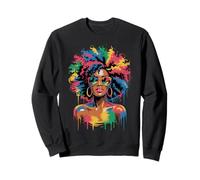 Juneteenth Black Woman Queen Afro African Melanin Dripping Sudadera
