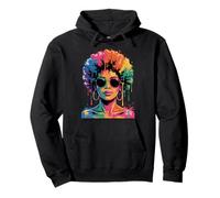 Juneteenth Black Woman Queen Afro African Melanin Dripping Sudadera con Capucha