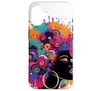 Juneteenth Black Womens Queen Afro African Melanin Goteo Carcasa para iPhone 16