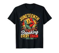 Juneteenth Breaking Every Chain Since 1865 Pride Camiseta