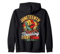 Juneteenth Breaking Every Chain Since 1865 Pride Sudadera con Capucha