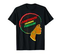 Juneteenth Celebra la Libertad Black Girl Magic Melanina Mujer Camiseta
