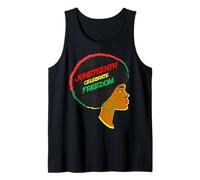 Juneteenth Celebra la Libertad Black Girl Magic Melanina Mujer Camiseta sin Mangas