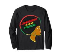 Juneteenth Celebra la Libertad Black Girl Magic Melanina Mujer Manga Larga