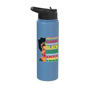 Juneteenth Celebra la libertad negra 1865 Derechos civiles africanos Stainless Steel Insulated Water Bottle